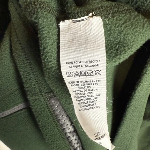 L.L.Bean Sweatshirt Mens Large Green Slightly Fitted Fleece Full Zip Mock Neck - Picture 10 of 10